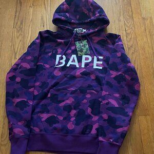 BAPE Purple Camo Pullover Hoodie NWT